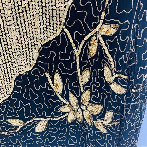 Jean for Joseph Le Bon Vintage 💯% Silk Gold Top LARGE - Picture 7 of 14